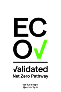 EcoVerify Mark Validated Net Zero Pathway black and colour